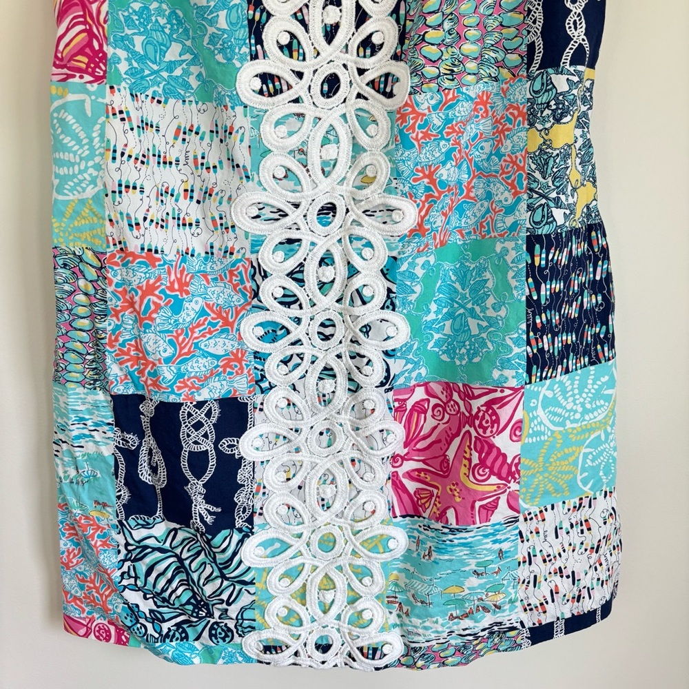 Lilly Pulitzer Sailor Patch Shift Dress 12 - Picture 4 of 11